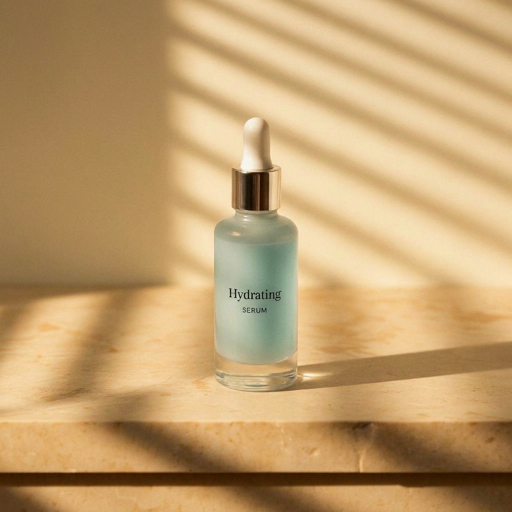 Ruisseau De Lune hydrating serum in editorial still life